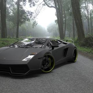 Black Ferrari 4k wallpaper