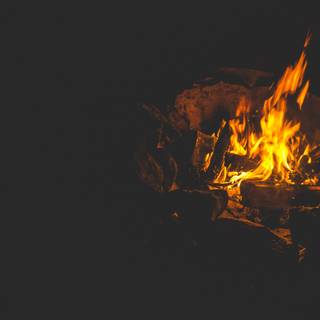 4k campfire wallpaper