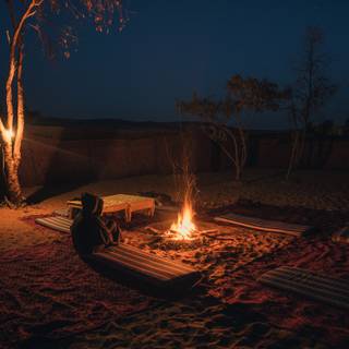 4k campfire wallpaper