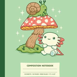 Mushroom axolotl wallpaper