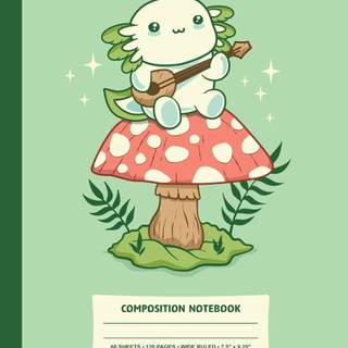 Mushroom axolotl wallpaper