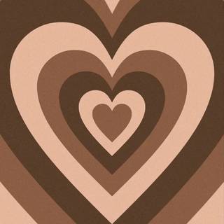 Brown and white preppy heart wallpaper