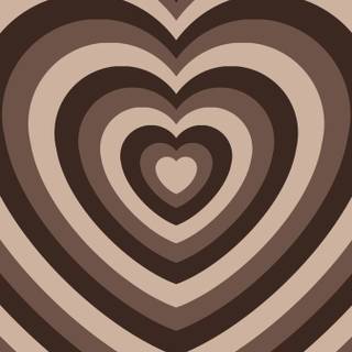 Brown and white preppy heart wallpaper