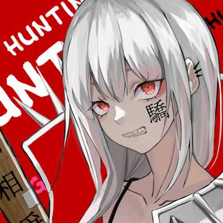 Anime girl 4k red wallpaper