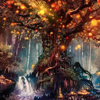 Fantasy autumn fall wallpaper