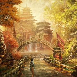 Fantasy autumn fall wallpaper