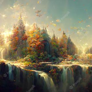 Fantasy autumn fall wallpaper