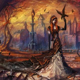 Fantasy autumn fall wallpaper