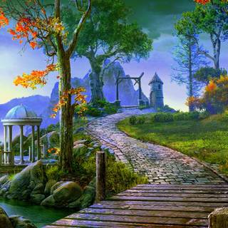 Fantasy autumn fall wallpaper
