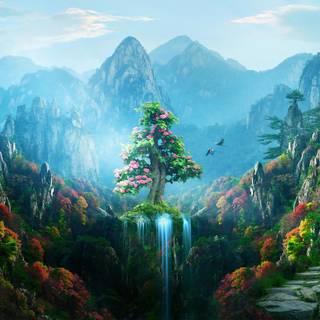 Fantasy autumn fall wallpaper