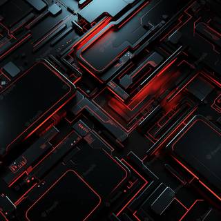 Red tech 4k wallpaper