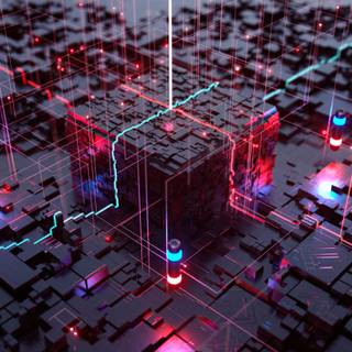 Red tech 4k wallpaper