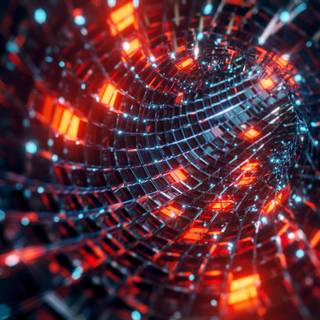 Red tech 4k wallpaper