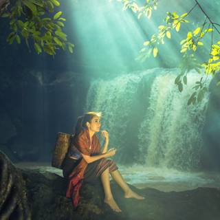 Rainy forest 4k wallpaper