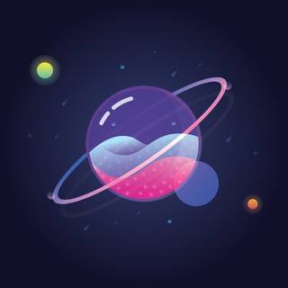 Space minimalist 4k wallpaper