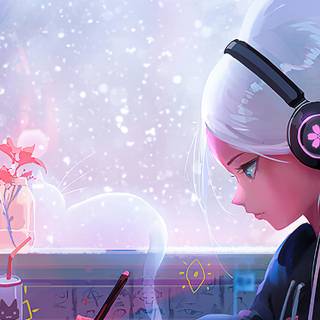 Manga girl 4k wallpaper