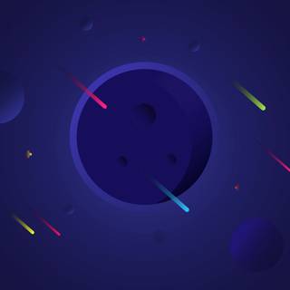 Space minimalist 4k wallpaper