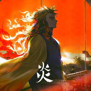 Rengoku laptop wallpaper