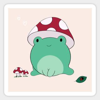 Mushroom frogs wallpaper