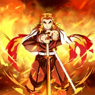 Rengoku laptop wallpaper