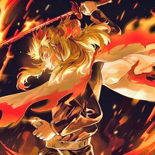 Rengoku laptop wallpaper