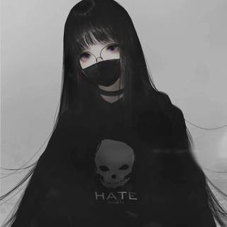 Emo anime girl PFP wallpaper