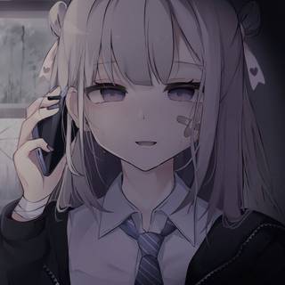 Emo anime girl PFP wallpaper