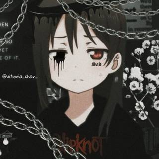 Emo anime girl PFP wallpaper