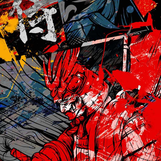 Samurai artwork iPhone wallpaper