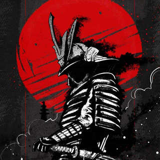 Samurai artwork iPhone wallpaper