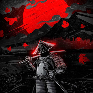Samurai artwork iPhone wallpaper