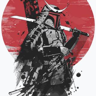 Samurai artwork iPhone wallpaper