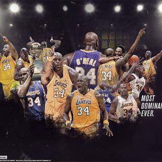Kobe and Shaq computer wallpaper