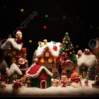 Desktop Christmas village wallpaper