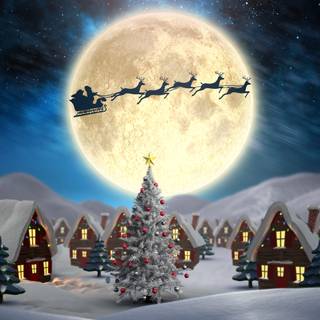 Desktop Christmas village wallpaper