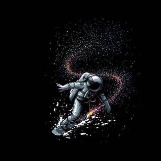 Astronaut black wallpaper