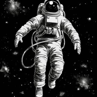 Astronaut black wallpaper
