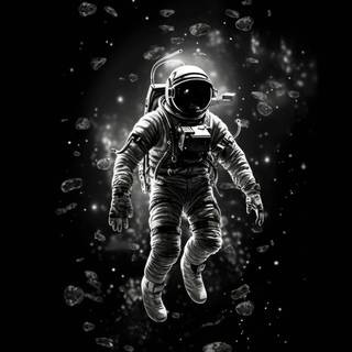 Astronaut black wallpaper
