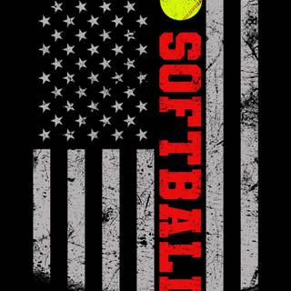 Softball American flag wallpaper
