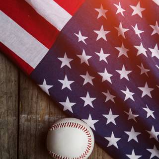 Softball American flag wallpaper