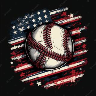Softball American flag wallpaper