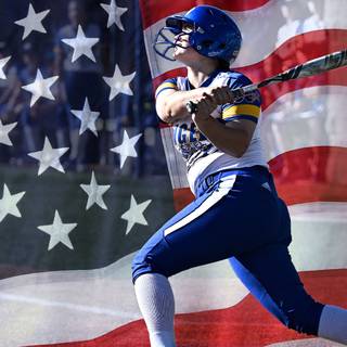 Softball American flag wallpaper