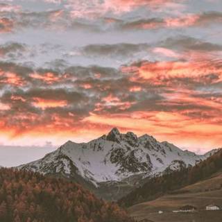 Fall sunset iPhone wallpaper