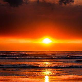 Fall sunset iPhone wallpaper