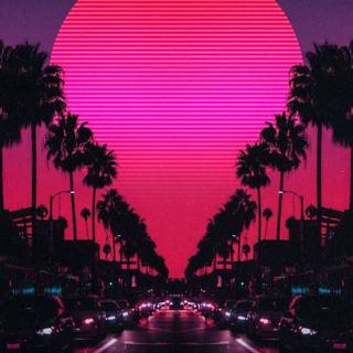 Fall sunset iPhone wallpaper