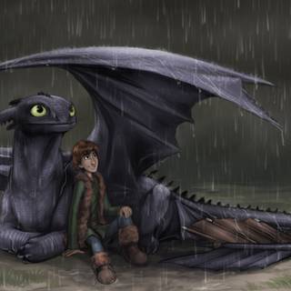 Toothless and Hiccup wallpaper