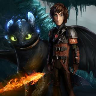 Toothless and Hiccup wallpaper