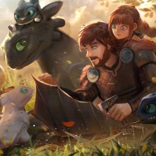 Toothless and Hiccup wallpaper