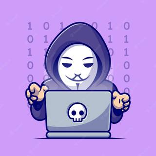 Hacker cartoon wallpaper