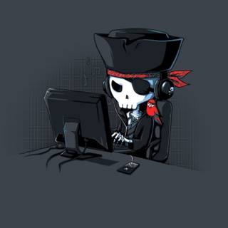 Hacker cartoon wallpaper